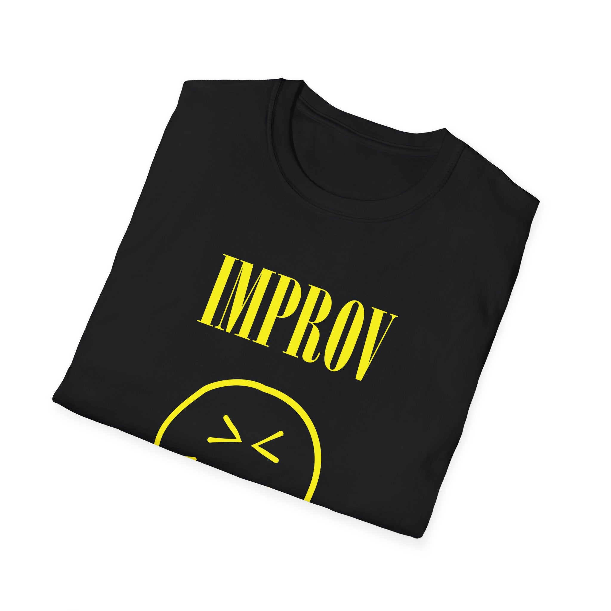 Improv Smiley Face T-Shirt | Yellow Graphic Tee