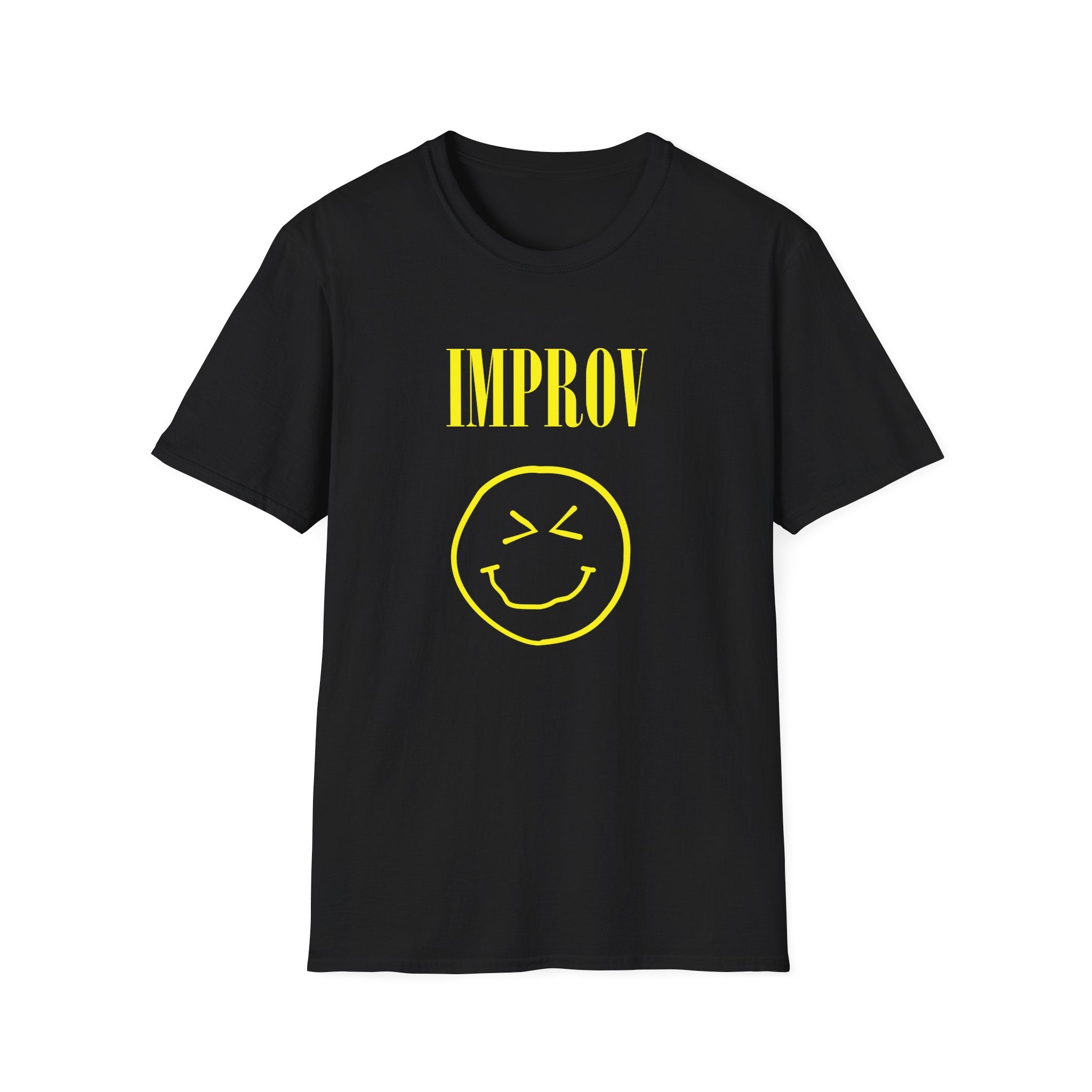 Improv Smiley Face T-Shirt | Yellow Graphic Tee