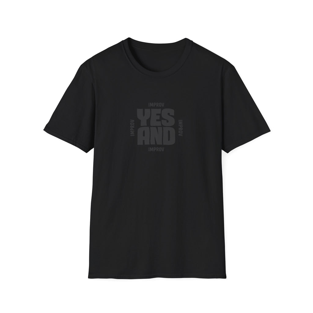 Yes And Improv T‑Shirt — Minimalist Comedy Improv Crew Tee